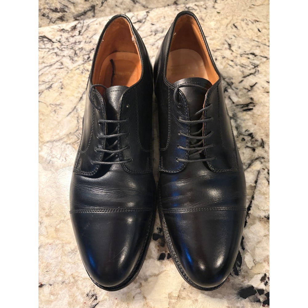 Alden for Brooks Brothers 0971 Black Calfskin Cap Toe Blucher Dress Shoes 9.5 C
